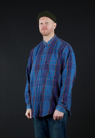 VINTAGE PENDLETON FLANNEL PLAID CHECK SHIRT MADE IN USA