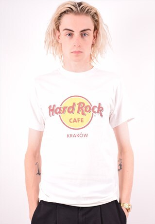 HARD ROCK CAFE MENS VINTAGE KRAKOW T-SHIRT TOP SMALL 90S