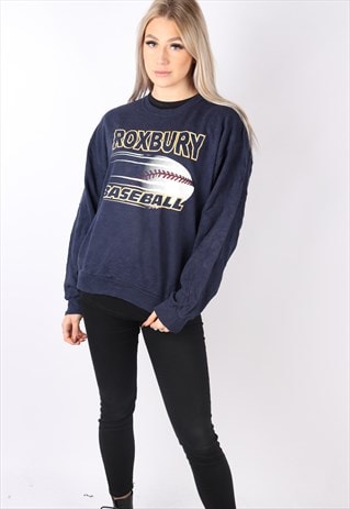 vintage ROXBURY BASEBALL retro sweatshirt jumper oversized M | Beatniks