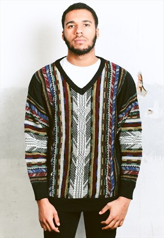 VINTAGE COOGI STYLE PATTERNED JUMPER