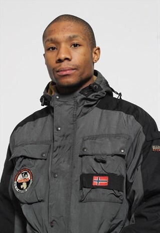 VINTAGE NAPAPIJRI FLEECE LINED CORDORA JACKET