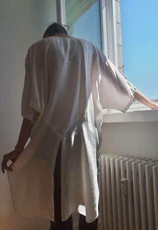 SILK ASYMMETRIC BLOUSE