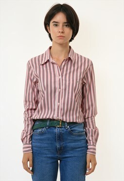 Lacoste Cotton Multicolor Striped Shirt Buttons Blouse 3174