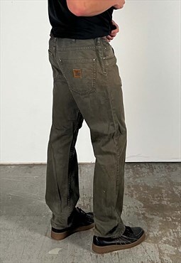 Vintage Carhartt Trousers Men's Khaki Green