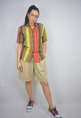 VINTAGE STRIPED MULTICOLOUR FESTIVAL SHIRT