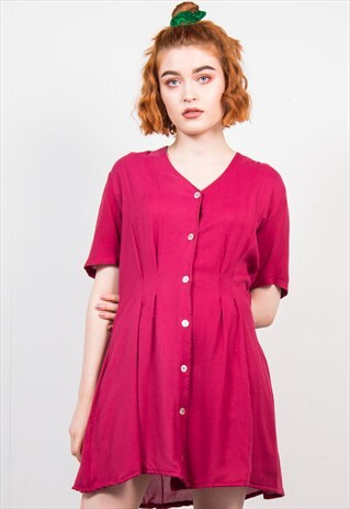 VINTAGE 90'S PINK GRUNGE MINI DRESS