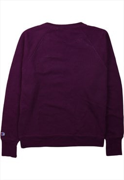 Vintage 90's Champion Sweatshirt Spellout Crew Neck Purple