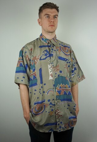 PURE SILK PATTERNED SHIRT