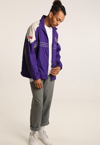 VINTAGE REEBOK NFL VIKINGS LIGHTWEIGHT FESTIVAL JACKET
