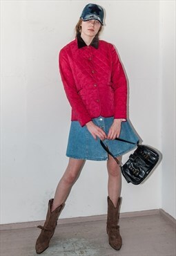 90's Vintage quilted jacket in pink