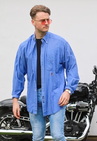 TOMMY HILFIGER USA AIR FORCE BLUE SHIRT