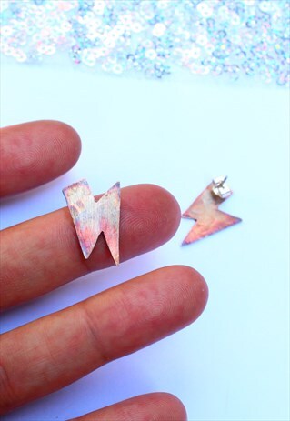 ZIGGY VIBES LIGHTNING EARRINGS IN COPPER