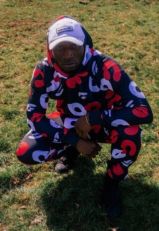ALLOVER CAMOUFLAGE JERSEY SWEATPANTS POWERCAMO BLACK AKAKURO