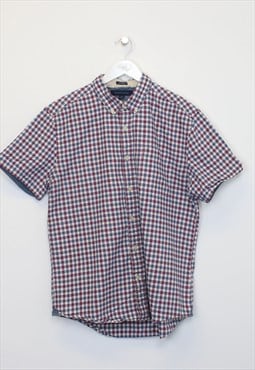 Vintage Tommy Hilfiger shirt in red and blue. Best fits L