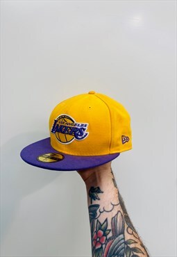 Vintage LA Lakers New Era 7 1/4 Hat Cap