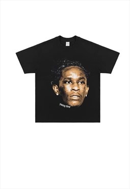 Black Young Thug Graphic Cotton fans T shirt tee