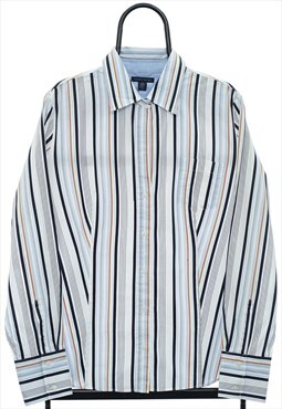 Vintage Tommy Hilfiger White Striped Shirt Womens