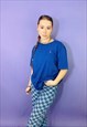 VINTAGE 90S RALPH LAUREN EMBROIDERED BLUE T-SHIRT
