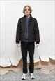 VINTAGE 90S BLACK WORKEAR TECHNICAL ZIP UP JACKET UNISEX S