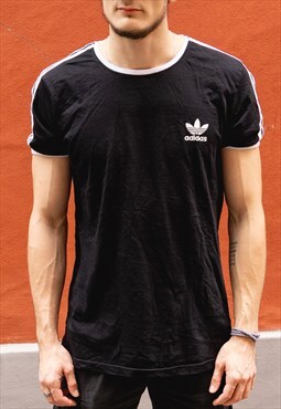 Vintage Adidas T-Shirt Black 90s Streetwear Athletic
