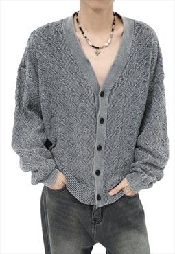 Men's rhombus V-neck sweater A Vol.1