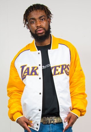 NIKE VINTAGE LOS ANGELES LAKERS NBA BASEBALL JACKET