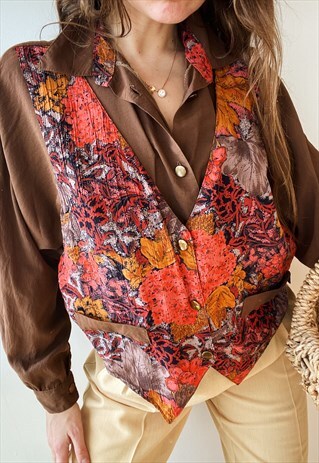 VINTAGE 80S MASCULINE PARISIAN CHIC SHIRT BLOUSE TOP MINIMAL