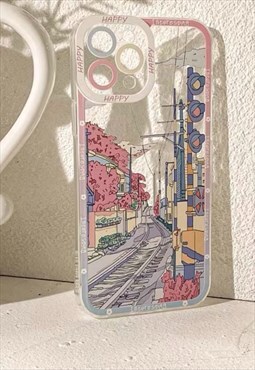 Pastel Streets Clear iPhone Case