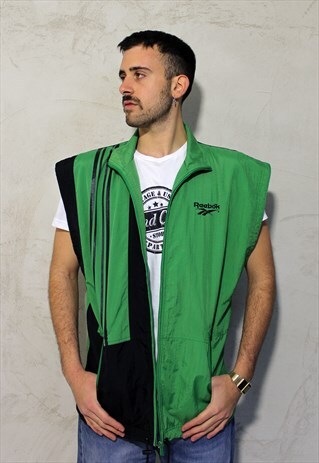 GREEN VINTAGE REEBOK GILET