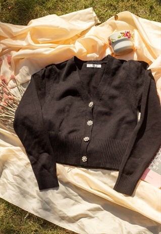 super soft black cardigan