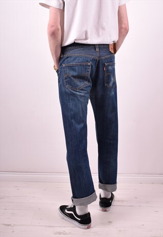 LEVI'S 501 MENS VINTAGE JEANS W33 L30 BLUE 90S