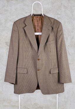 Vintage St Michael Tweed Blazer Jacket Pure New Wool Large