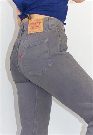 VINTAGE 501 GREY BOYFRIEND JEANS UK 18/20