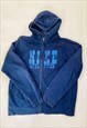 Vintage 90s Nike Athletics Size Large Hoodie in Blue