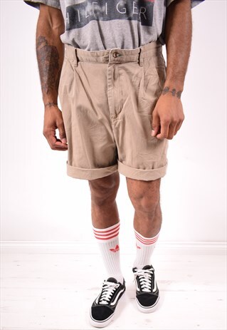 TOMMY HILFIGER MENS VINTAGE SHORTS W34 BEIGE 90S