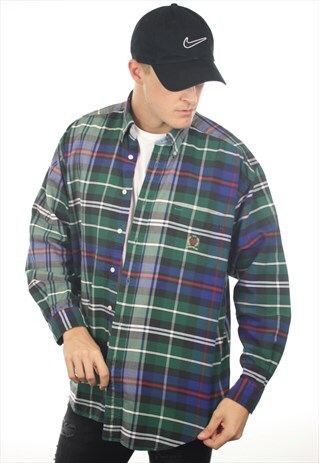 VINTAGE TOMMY HILFIGER CREST LOGO CHECK SHIRT