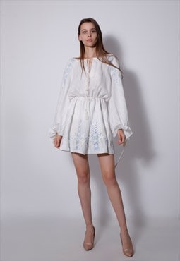 Uvia white ritual mini dress
