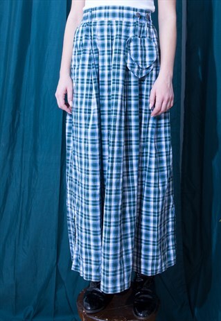 DOROTHY HIGH WAISTED LONG BLUE MAXI SKIRT