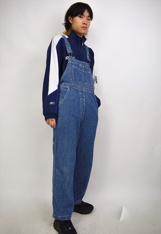 VINTAGE 90S COURT'S SEAT BLUE DENIM DUNGAREES