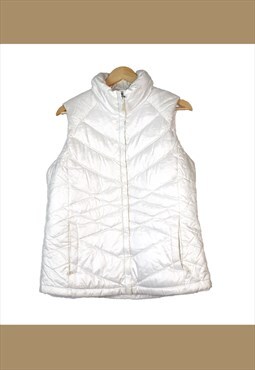 Vintage 90s White Unisex The North Face Gilet Puffer Jacket