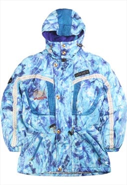 Vintage 90's Descente Puffer Jacket Retro Ski Blue,