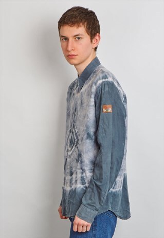 VINTAGE 90'S DOLCE & GABBANA GREY TIE DYE SHIRT