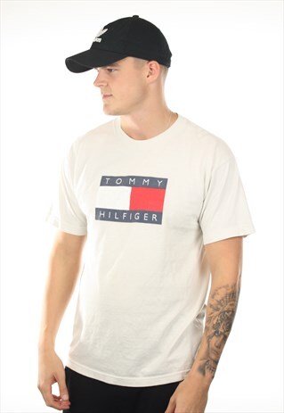 VINTAGE TOMMY HILFIGER BOX LOGO T SHIRT