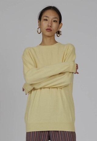 VINTAGE 90S CASHMERE CANARY JUMPER
