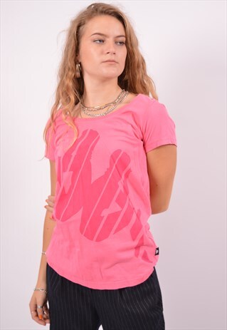 VINTAGE KAPPA T-SHIRT TOP PINK