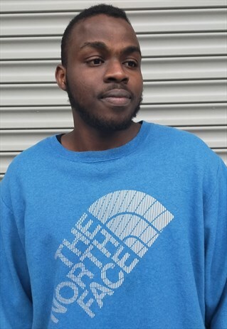 VINTAGE NORTHFACE CREW NECK SWEATSHIRT FOR MEN WITH BIG LOGO