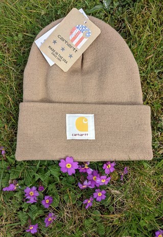 NEW CARHARTT RIBBED KNIT NEUTRAL BEANIE HAT