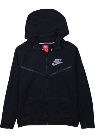 Vintage 90's Nike Hoodie Swoosh Full Zip Up Black XLarge