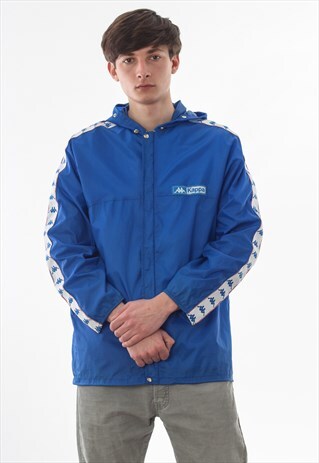 VINTAGE KAPPA TRACKSUIT RAINCOAT 80S 90S BLUE
