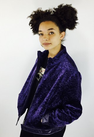 80S VINTAGE CRUSHED VELVET JACKET
